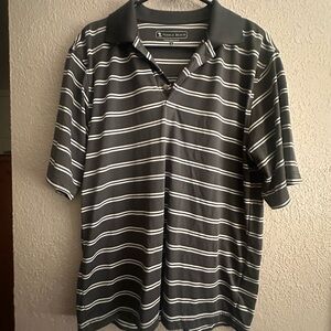 Pebble Beach Black and White Polo Shirt
